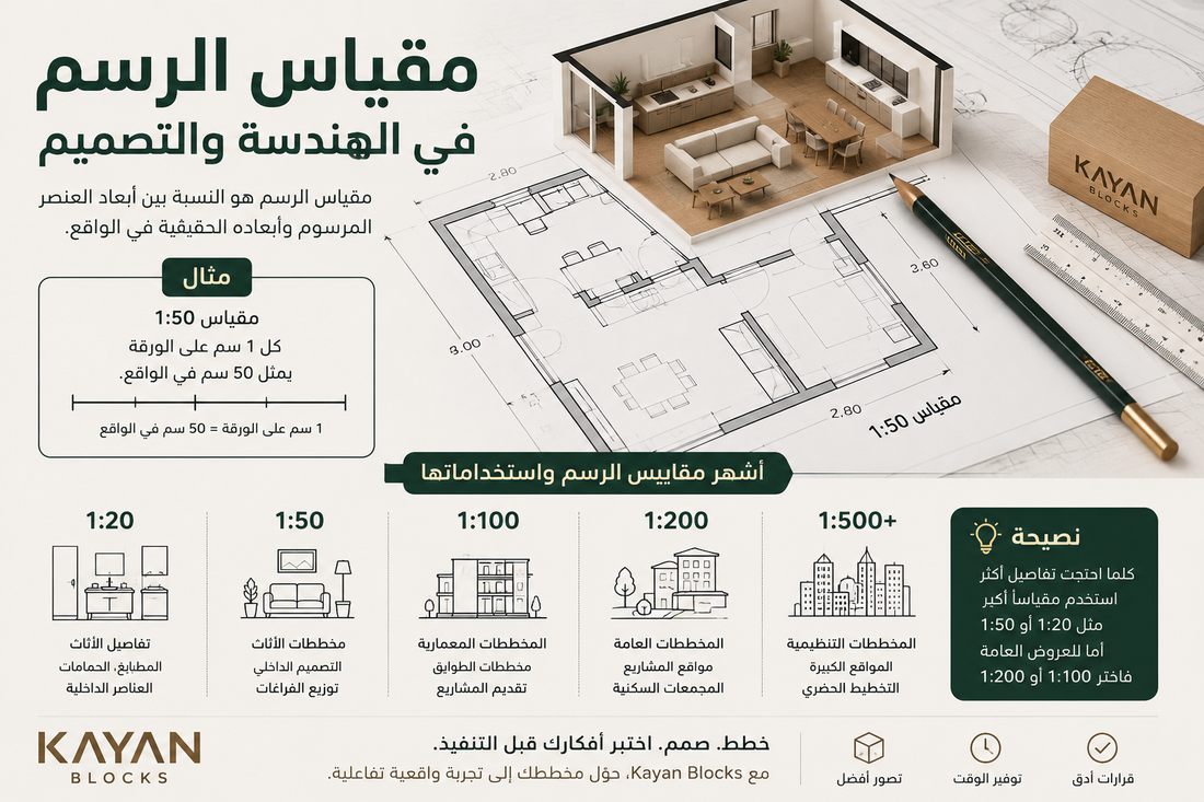مقياس الرسم في الهندسة والتصميم