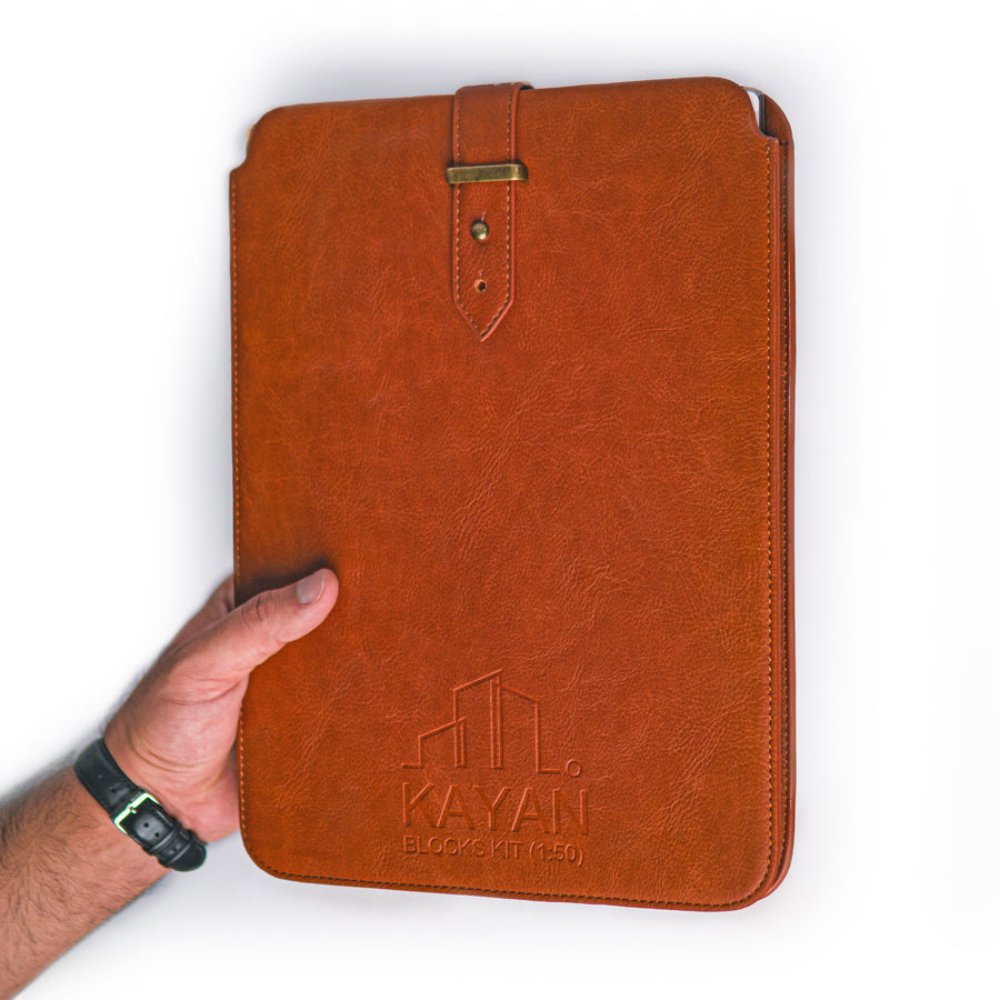 Close-up of the durable Kayan leather case